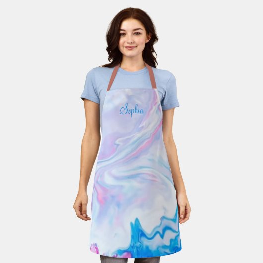 Metallischer Name des Monogram Dripping Glitzer  Schürze (Getragen)