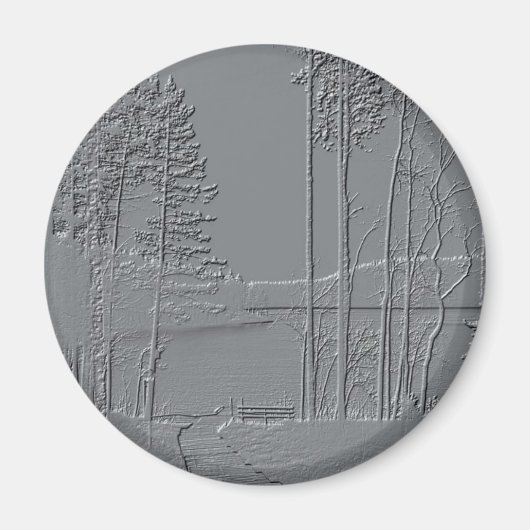 "Metallischer Naturmagnet" Magnet (Vorne)