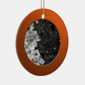 Metallischer Orangenkreis und Granitfelsen Keramikornament (Rechts)