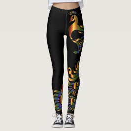 Metallischer Pfau Leggings