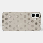 Metallischer Pünktchen Champagner Handyhülle Case-Mate iPhone Hülle (Rückseite (Horizontal))
