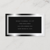 Metallischer Rahmen luxuriös  Visitenkarte (Rückseite)
