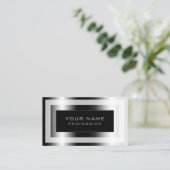 Metallischer Rahmen luxuriös  Visitenkarte (Stehend Vorderseite)