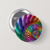 Metallischer Regenbogen Button (Vorne & Hinten)