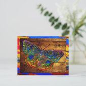 Metallischer Regenbogen-Schmetterling Postkarte (Stehend Vorderseite)