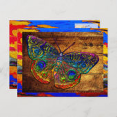 Metallischer Regenbogen-Schmetterling Postkarte (Vorne/Hinten)