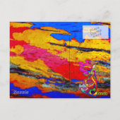 Metallischer Regenbogen-Schmetterling Postkarte (Rückseite)