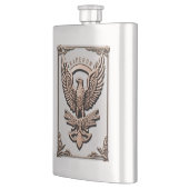 Metallischer Rose-Gold-Fett-Adler Flachmann (Links)