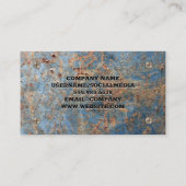 Metallischer rosteter Hintergrund | Industrieschra Visitenkarte (Rückseite)