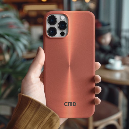 Metallischer roter Textur rostfreier Stahllook Case-Mate iPhone Hülle