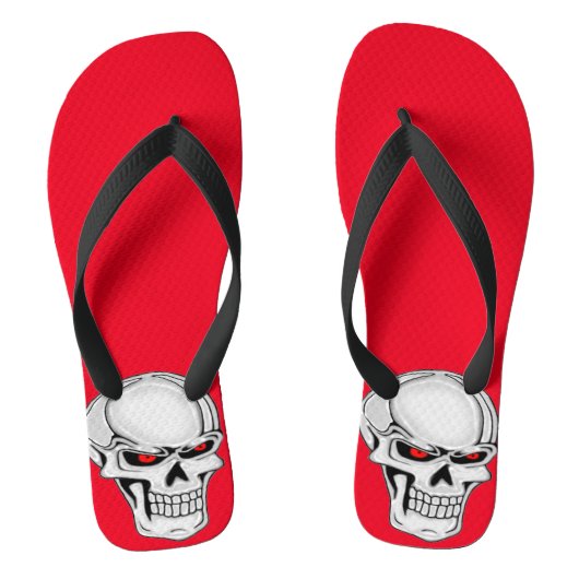 Metallischer Schädel Badesandalen (Fußbett)