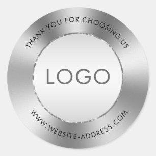 Metallischer, schmaler, rostfreier Stahllook Runder Aufkleber