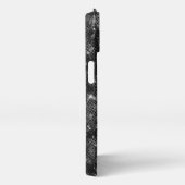 Metallischer Schwarzer Glitzer Personalisiert iPhone Hülle (Rechte Seite)