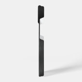 Metallischer Schwarzer Glitzer Personalisiert iPhone Hülle (Linke Seite)