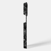 Metallischer Schwarzer Glitzer Personalisiert iPhone Hülle (Rechte Seite)