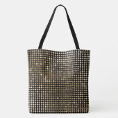 Metallischer Schwarzer Glitzer Personalisiert mode Tasche (Rückseite)