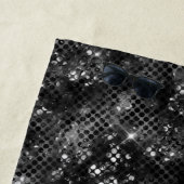 Metallischer Schwarzer Glitzer Personalisiert Strandtuch (Beispiel)