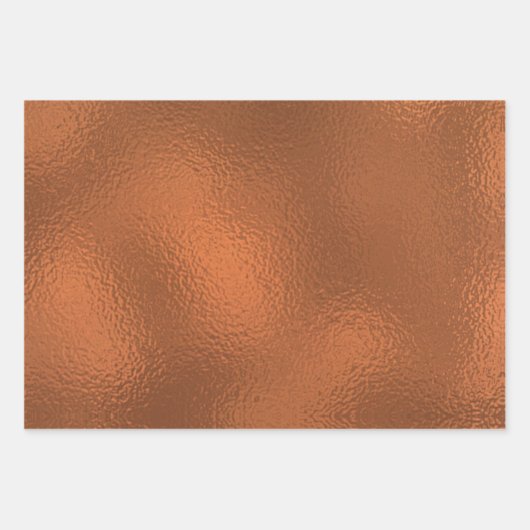 Metallischer Shimmer Rosa Orange Brown Gold Geschenkpapier Set (Vorderseite 2)