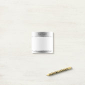 Metallischer Shiny Sliver-Gray Hintergrund Post-it Klebezettel (Auf Schreibtisch)