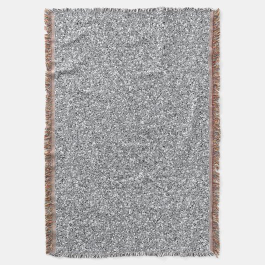 Metallischer Silber-Glitzer Decke (Vorderseite Vertikal)