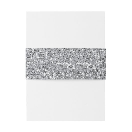 Metallischer Silber-Glitzer Einladungsbanderole (Rückseitenbeispiel)