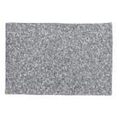 Metallischer Silber-Glitzer Kissenbezug (Rückseite)