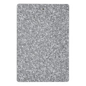 Metallischer Silber-Glitzer Mini Klemmbrett (Rückseite)