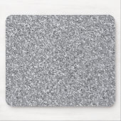 Metallischer Silber-Glitzer Mousepad (Vorne)