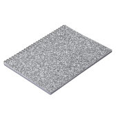 Metallischer Silber-Glitzer Notizblock (Linke Seite)