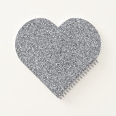 Metallischer Silber-Glitzer Notizblock (Rückseite)