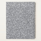 Metallischer Silber-Glitzer Planer (Rückseite)