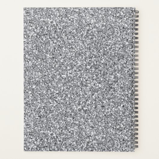 Metallischer Silber-Glitzer Planer (Rückseite)