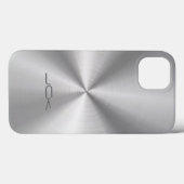 Metallischer Silber-Gray-Stahlschau Case-Mate iPhone Hülle (Rückseite (Horizontal))