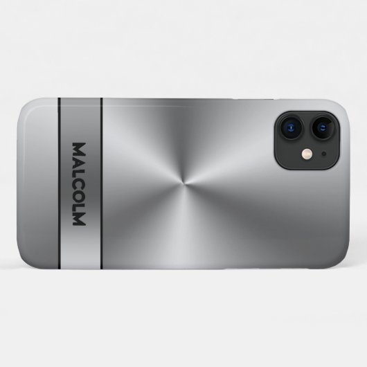 Metallischer Silberhintergrund Case-Mate iPhone Hülle (Rückseite (Horizontal))