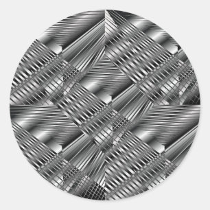 Metallischer Silberkleber Runder Aufkleber