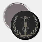 Metallischer Silberroller und Lorbeerkugel Magnet (Vorderseite/Rückseite)