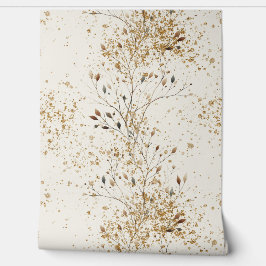 Metallischer Stil Ast Mitte Jahrhundert Goldglitte Tapete