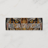 Metallischer Tiger mustert Visitenkarten Mini Visitenkarte (Vorderseite)