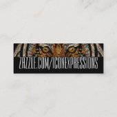 Metallischer Tiger mustert Visitenkarten Mini Visitenkarte (Rückseite)