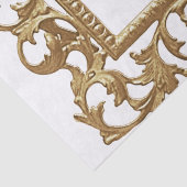 Metallischer Verzierter Acanthus-Leaf-Vintager Rah Seidenpapier (Detail)