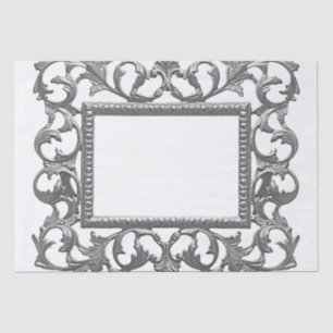 Metallischer Verzierter Acanthus-Leaf-Vintager Rah Seidenpapier