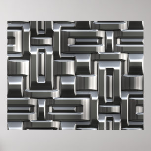 Metallisches Abstraktes Weave-Optionen 1A-1D-Poste Poster