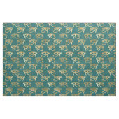 Metallisches Ägyptisches Auge auf Grün Stoff (Fat Quarter (45,7 x 55,9 cm))
