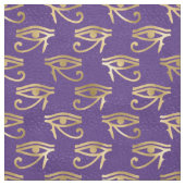 Metallisches Ägyptisches Auge auf Lila Stoff (Muster)