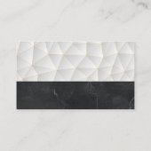 Metallisches Anwesen-Logo | Geometrisch | Marmor Visitenkarte (Rückseite)
