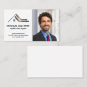 Metallisches Anwesen-Logo | Geschäftsmann Visitenkarte (Vorne/Hinten)