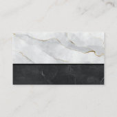 Metallisches Anwesen-Logo | Marmor Visitenkarte (Rückseite)