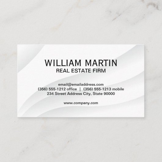 Metallisches Anwesen-Logo Visitenkarte (Rückseite)