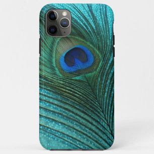 Metallisches Aqua Blue Peacock Fether Case-Mate iPhone Hülle
