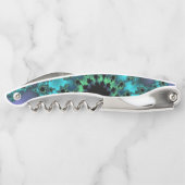 Metallisches Aquamarines Auge Kellnermesser (Rückseite)